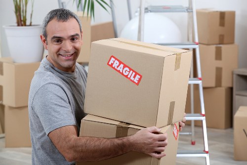 Protective moving equipment used for flat removals in Watford