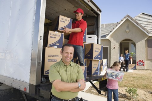 Organised household belongings prepared for local storage in Watford