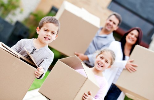 Furniture and personal items arranged for student storage use