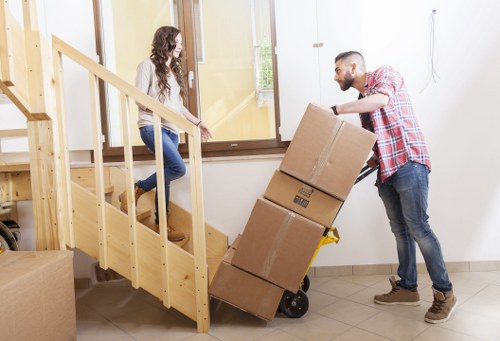 Packed household items ready for secure storage in the Watford area